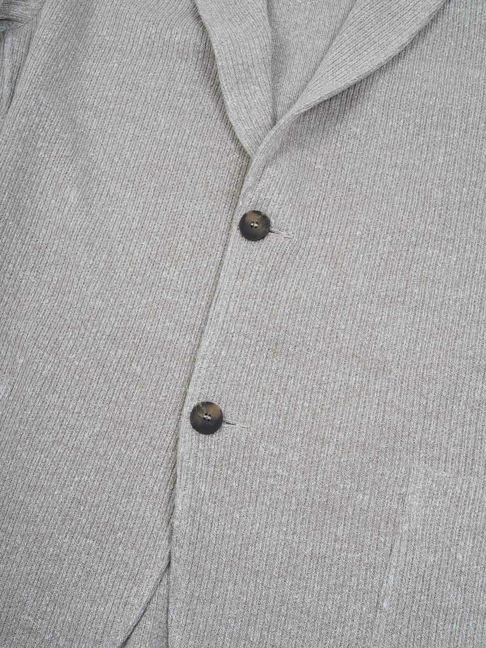 Gran Sasso Knitted Linen Cotton Blazer Beige