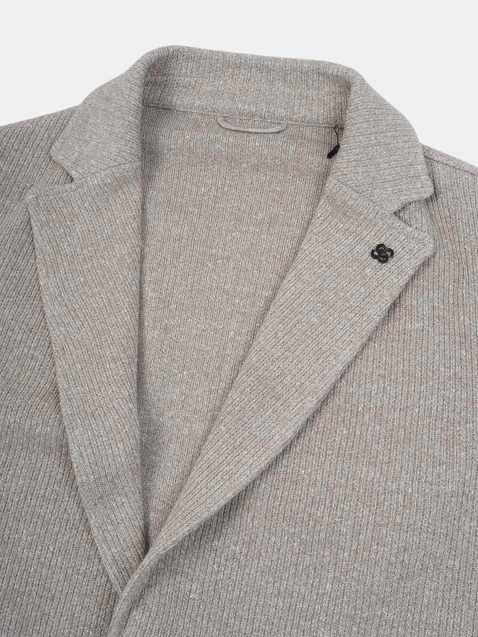 Gran Sasso Knitted Linen Cotton Blazer Beige