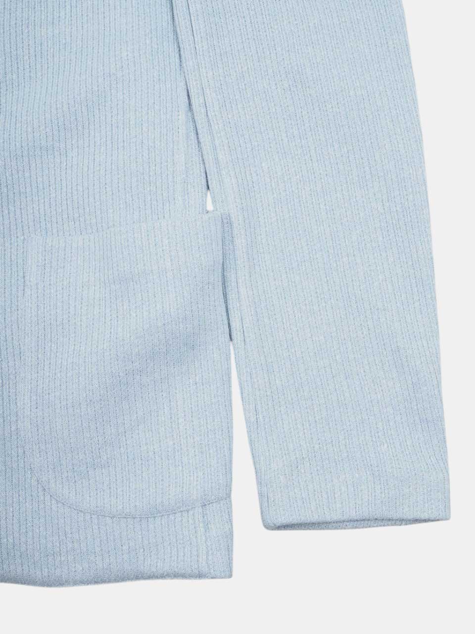Gran Sasso Knitted Linen Cotton Blazer Light Blue