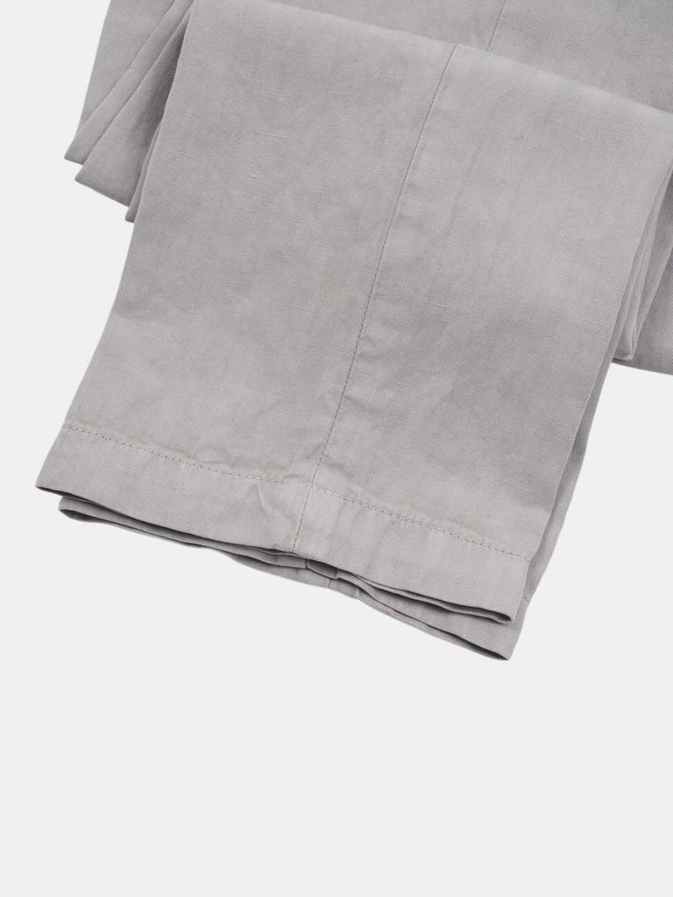 Lyocell Linen Herringbone Trousers light gray