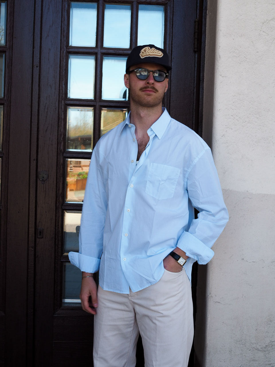 Altea Light Poplin Shirt Blue