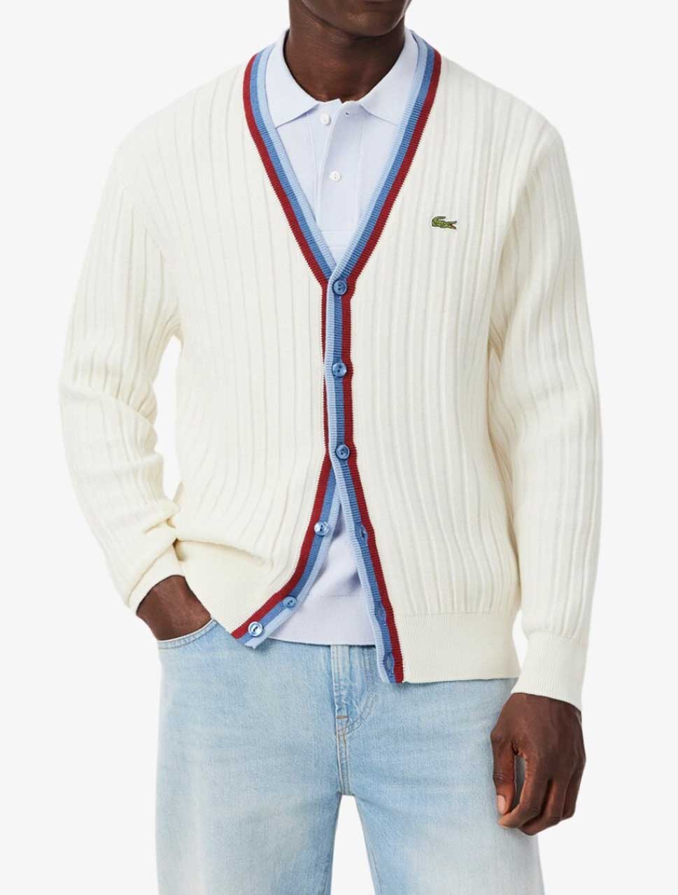 Lacoste French Made Archive Re-edition Knitted Cardigan