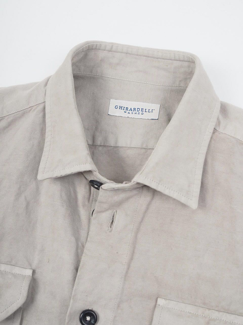 Ghirardelli 1911 Cotton Twill Overshirt Grey