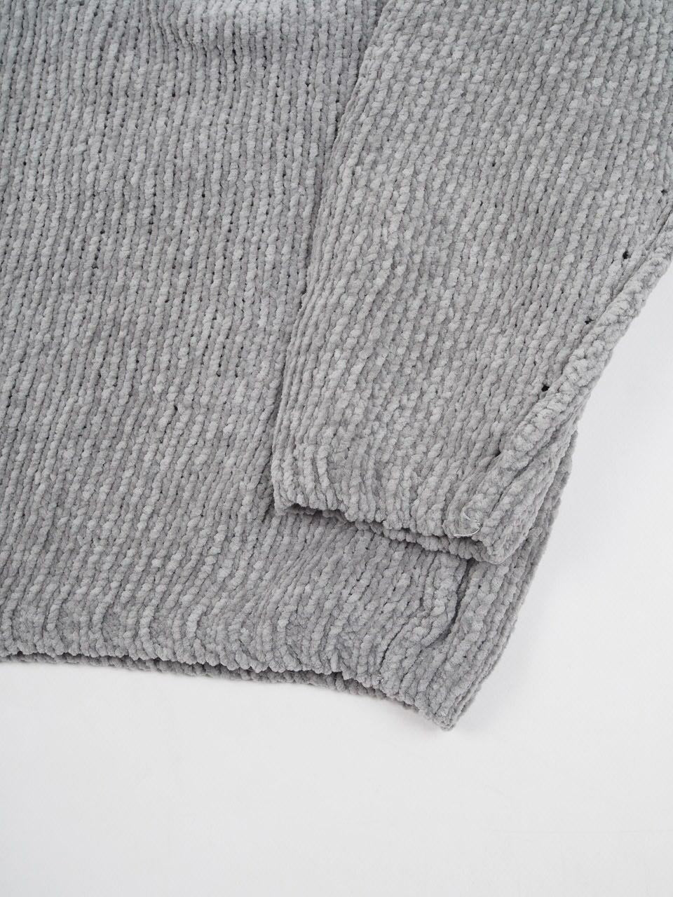 Ten C Chenille Cotton Sweater Grey