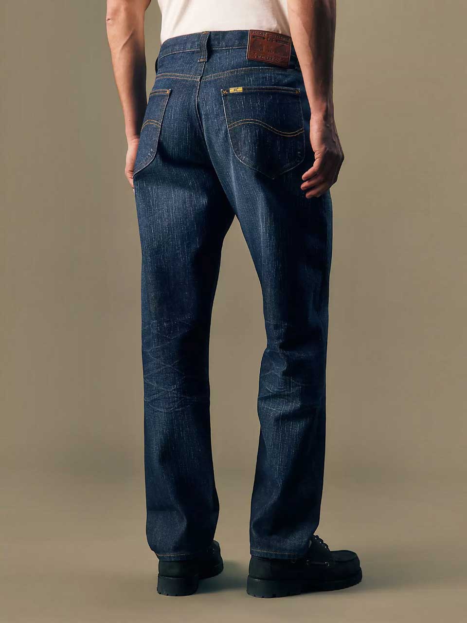 Lee Est.1889 Gold Relaxed Tapered Dark Denim Jeans