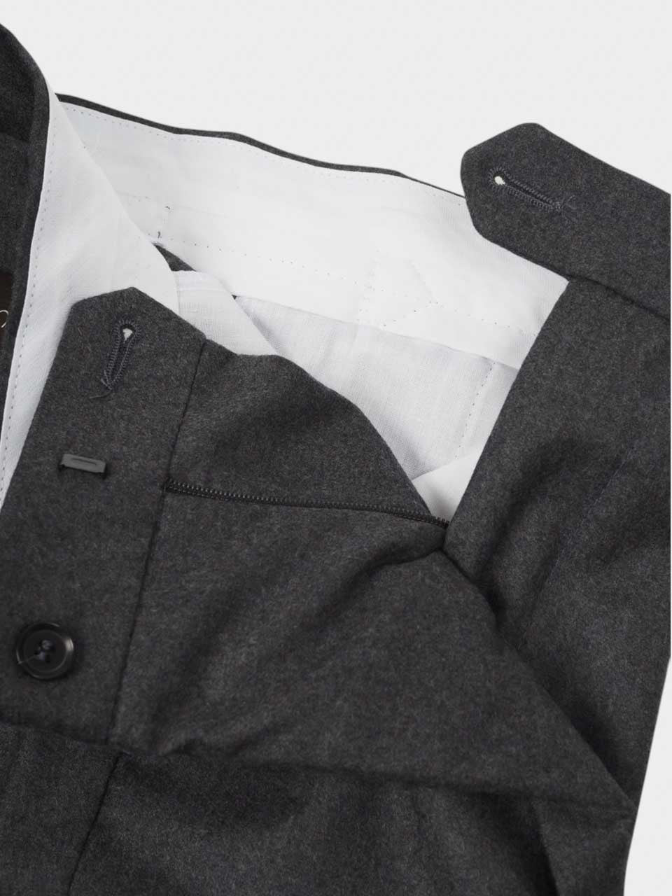 Studio 73 Flannel Trousers With Side Adjuster Grey