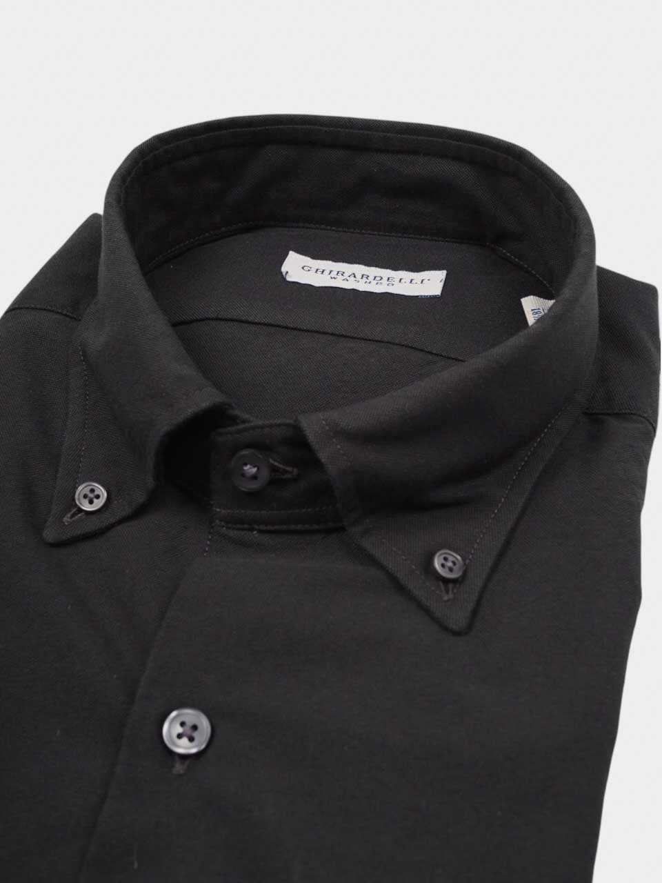 Ghirardelli 1911 Washed Oxford Button Down Shirt Dark Green