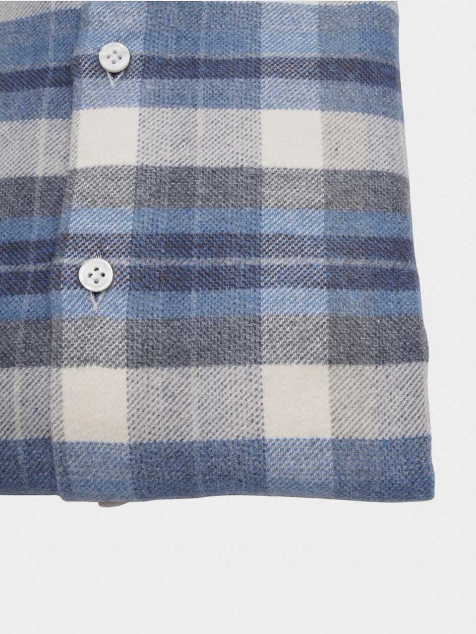 Sonrisa Luxury Flannel Shirt Checked Blue/White