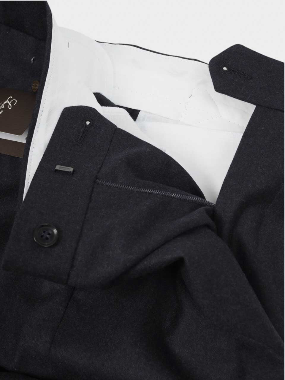 Studio 73 Flannel Trousers With Side Adjuster Navy