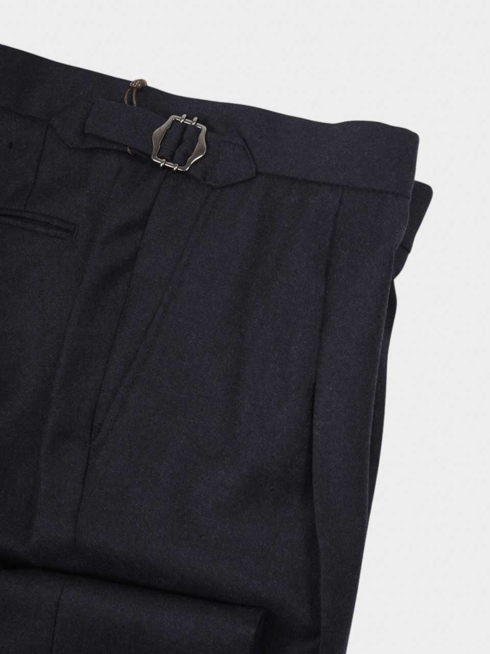 Studio 73 Flannel Trousers With Side Adjuster Navy
