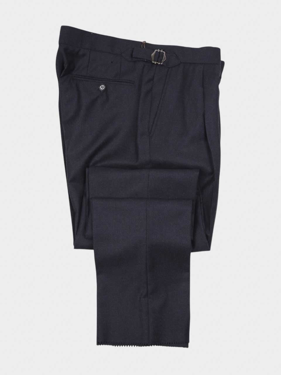 Studio 73 Flannel Trousers With Side Adjuster Navy