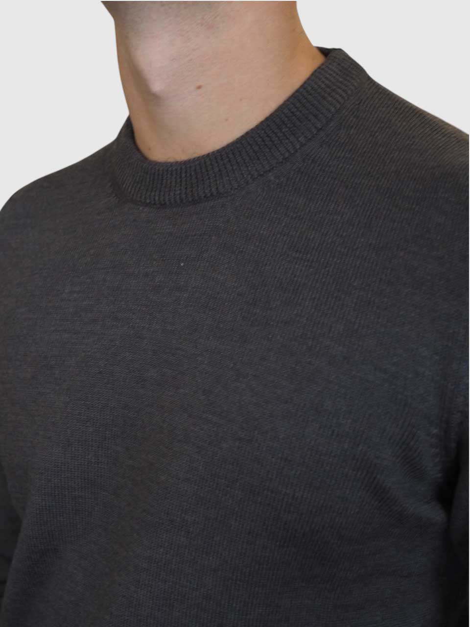 Gran Sasso Extrafine Merino Crew Neck Brown