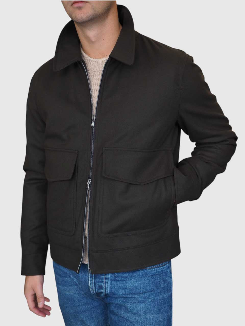 L.B.M. 1911 Short Wool Jacket Brown