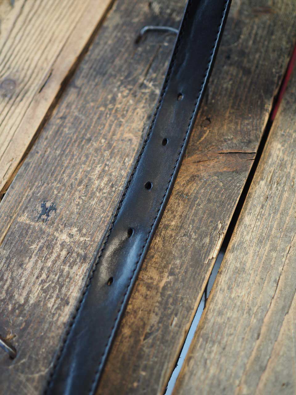 Orciani Narrow Leather Belt Black