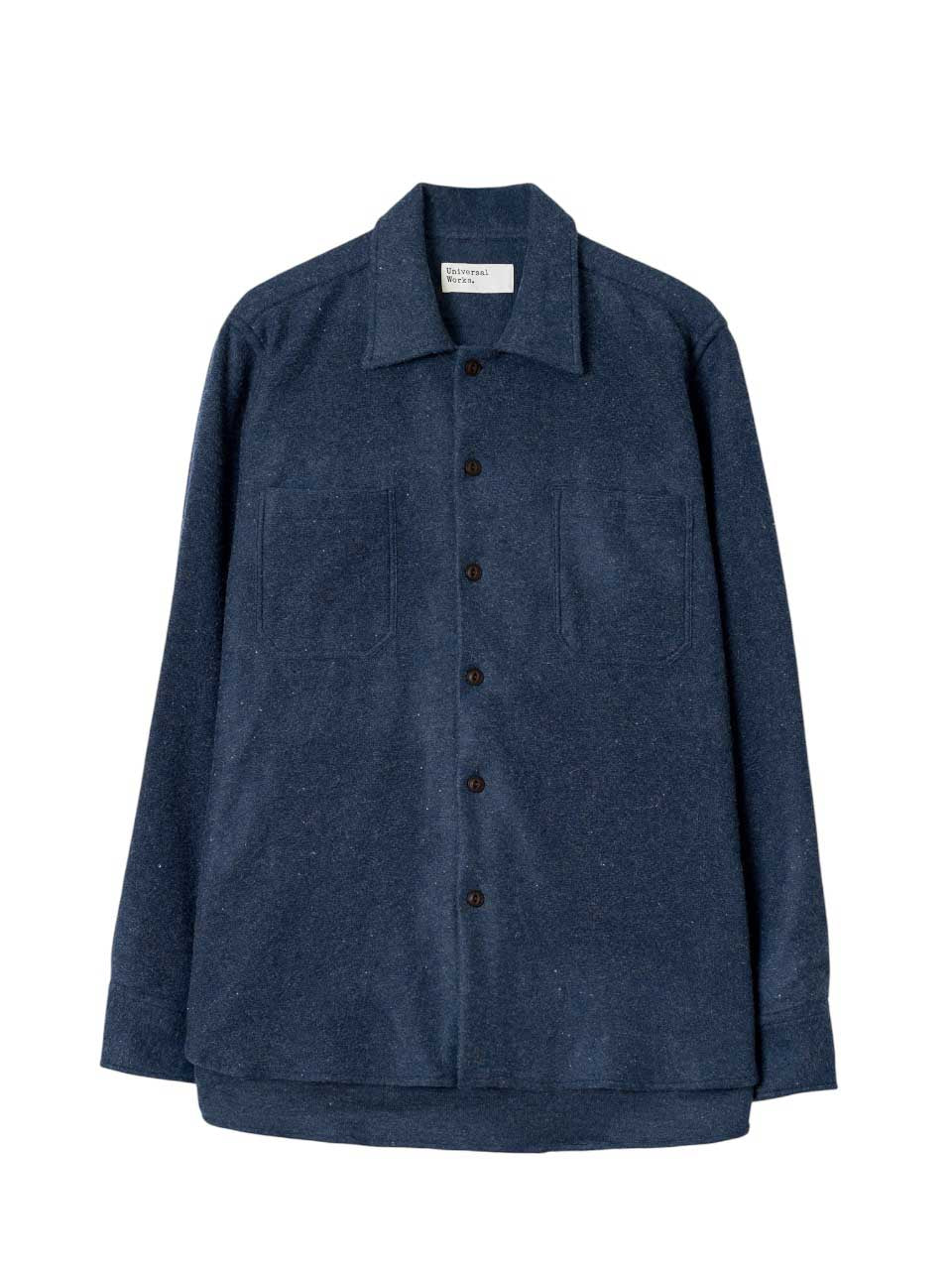 Universal Works Marl Work Shirt Navy