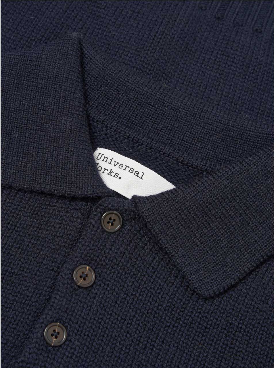 Universal Works Shetland Wild Curtis Sweater Navy