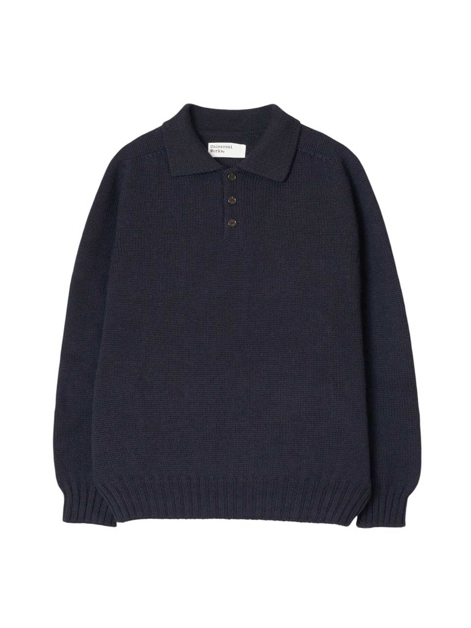 Universal Works Shetland Wild Curtis Sweater Navy