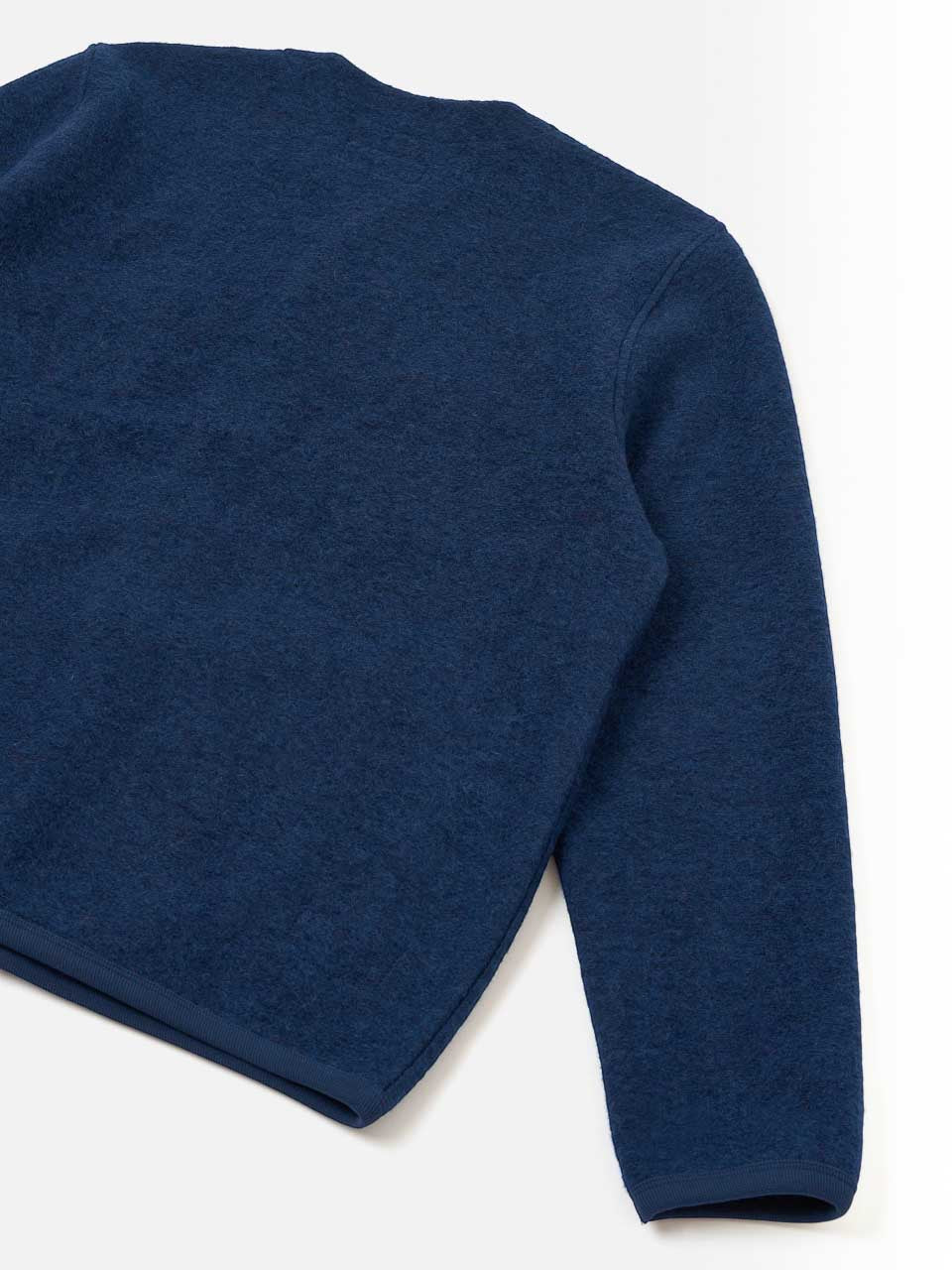 Universal Works Marl Wool Fleece Cardigan Indigo