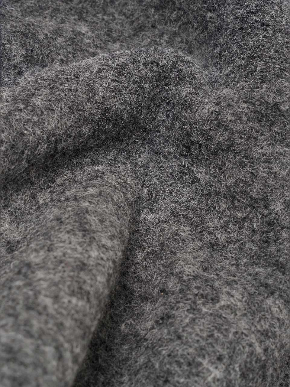 Universal Works Marl Wool Fleece Cardigan Grey