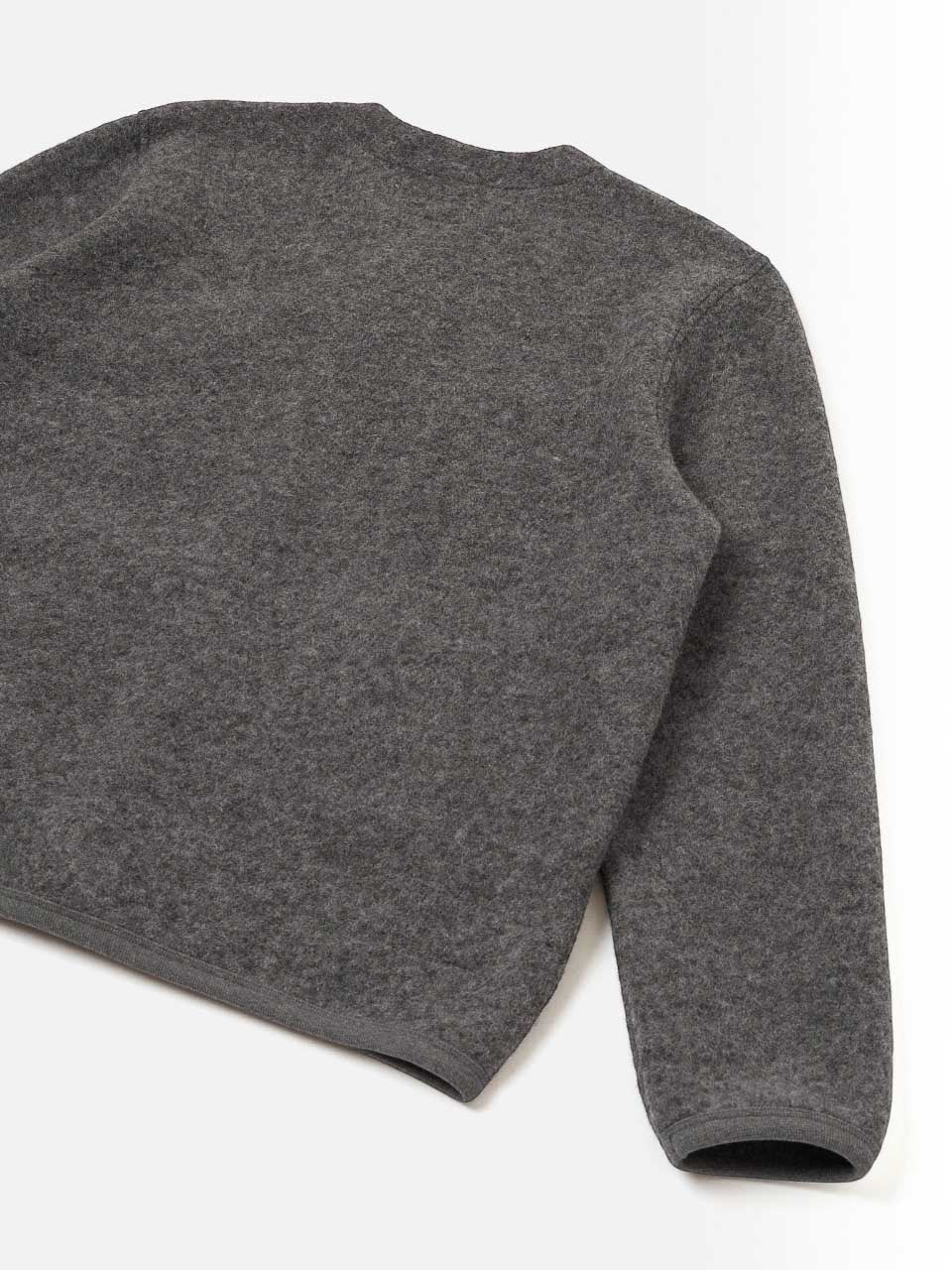 Universal Works Marl Wool Fleece Cardigan Grey