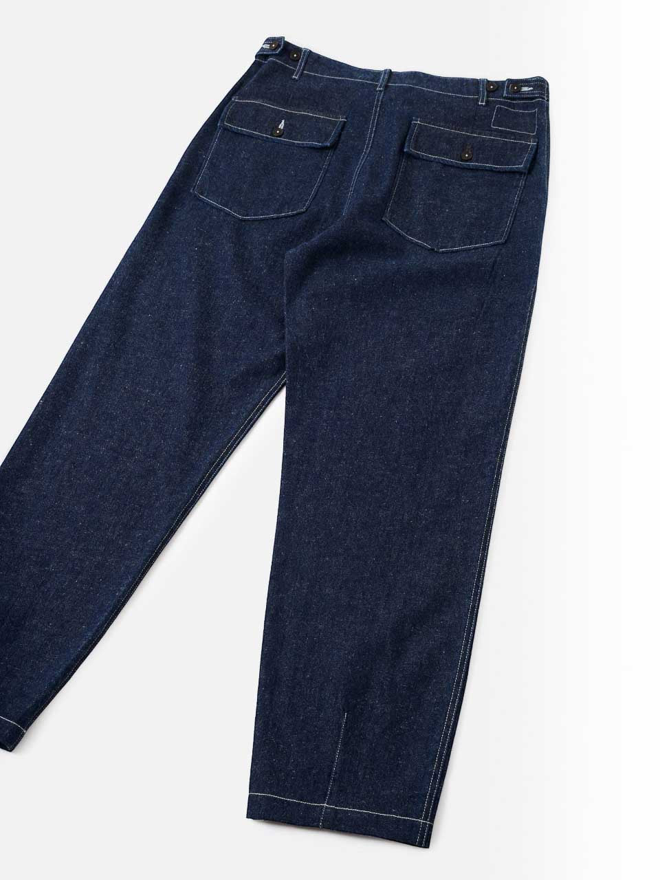 Universal Works Indigo Future Denim Troopers Fatigue Pant
