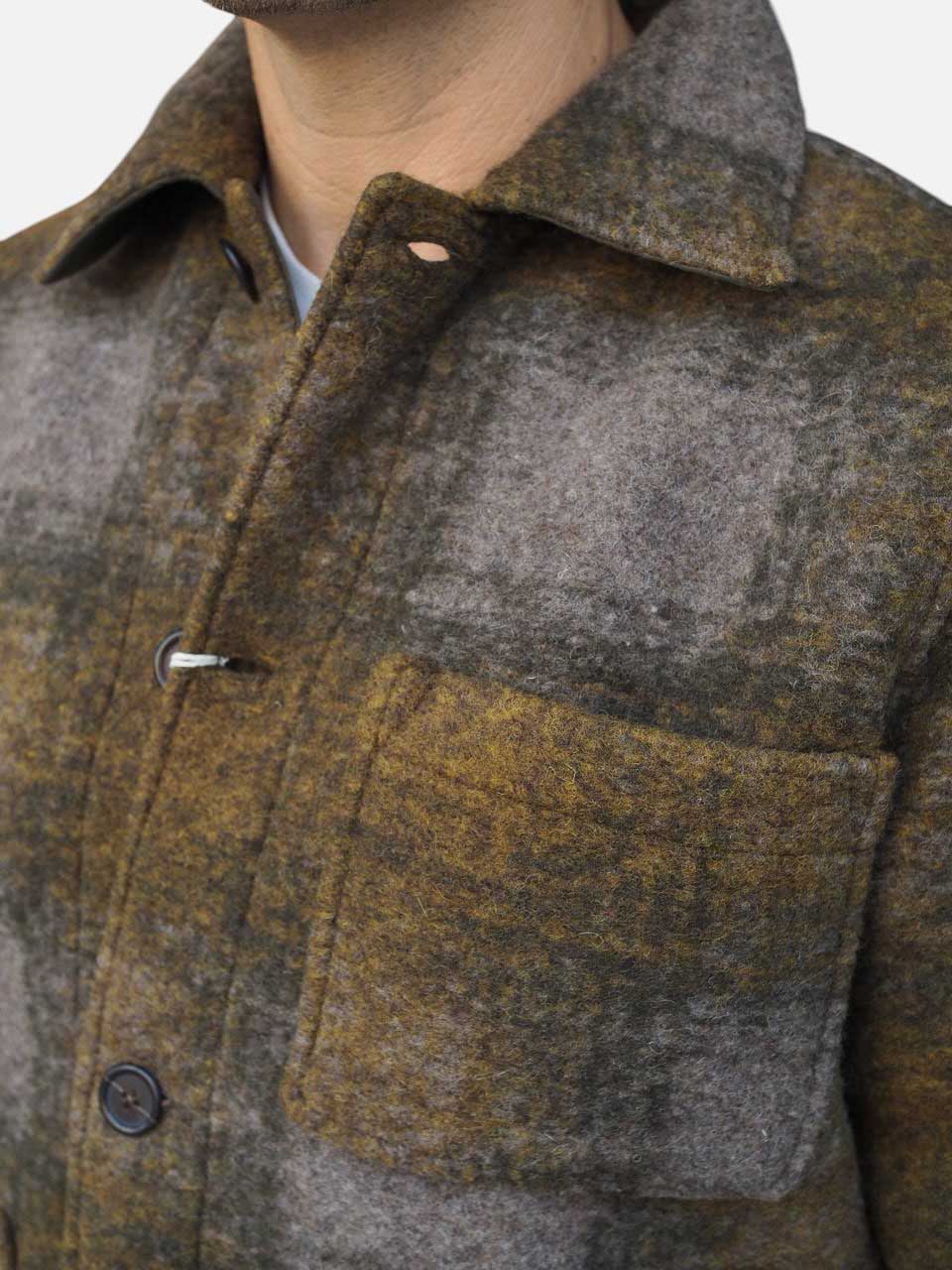 Universal Works Techno Melton Plain Tag Jacket Olive