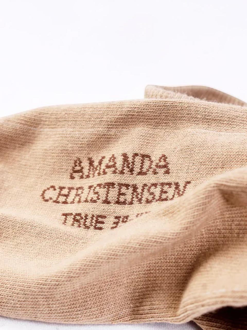Amanda Christensen Ribbed Cotton Socks Camel