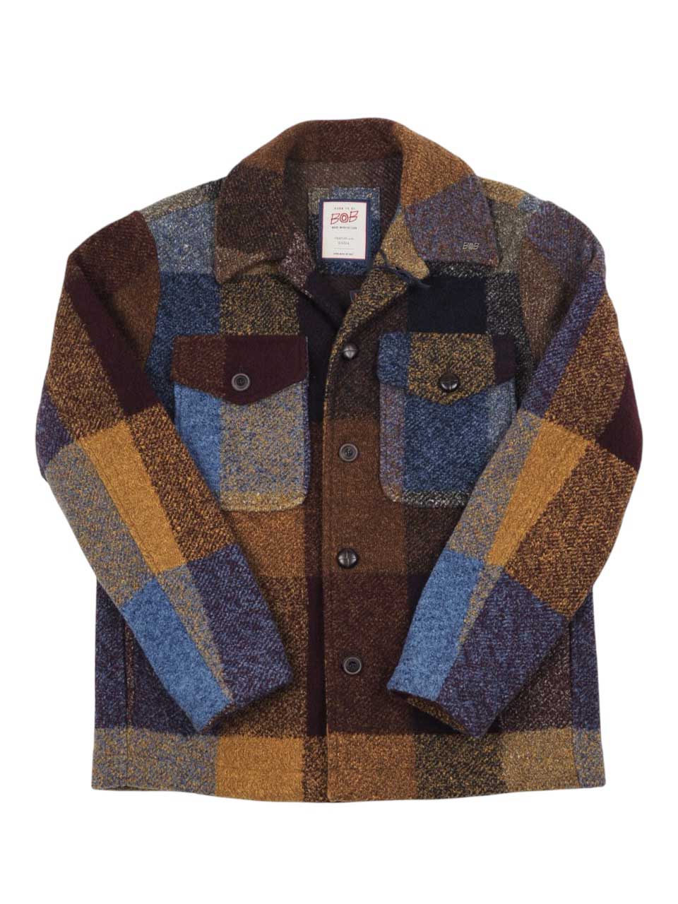 BOB Knitted Multi Checked Wool Jacket