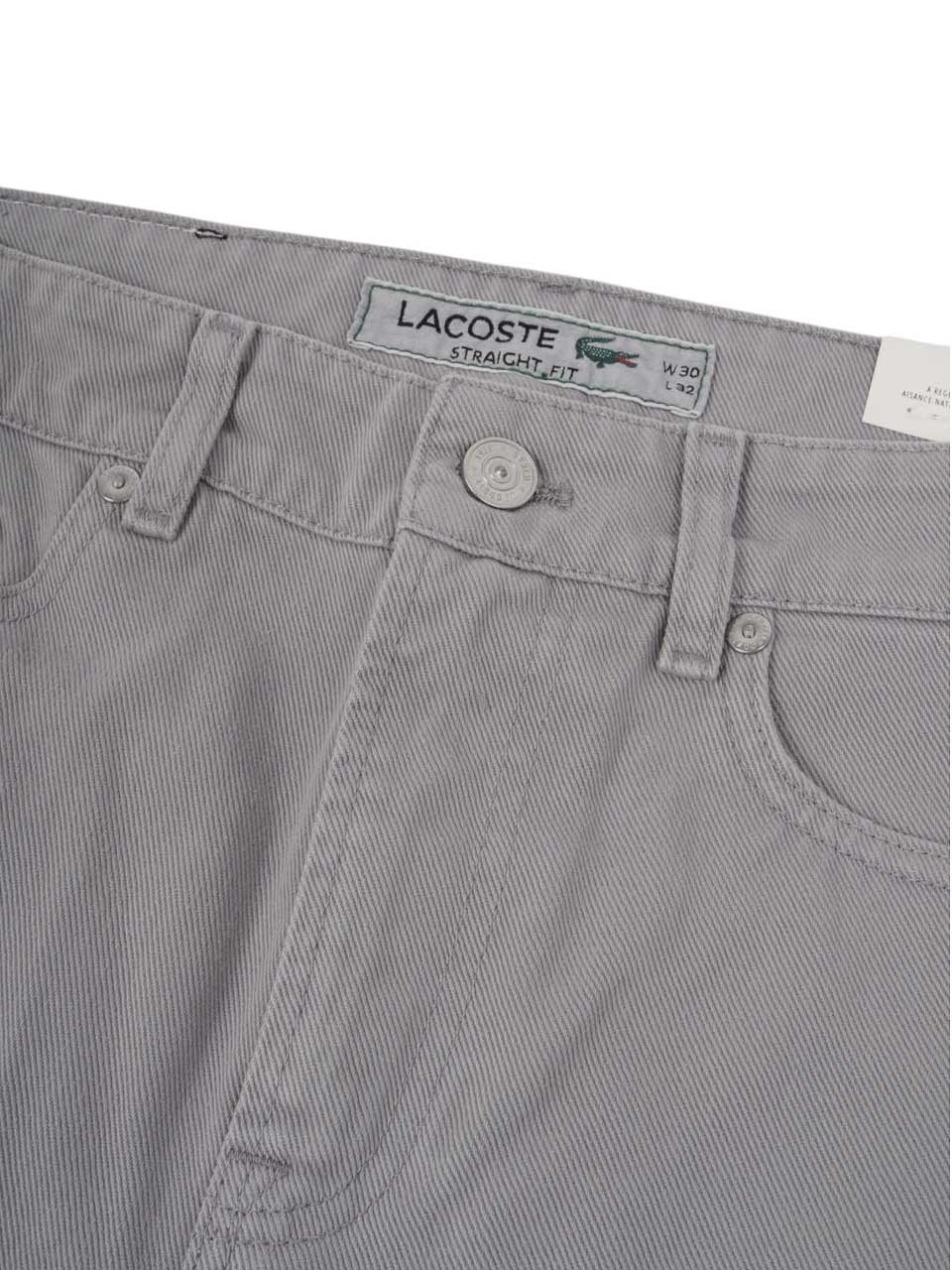 Lacoste 5 Pocket Straight Cut Jeans Grey