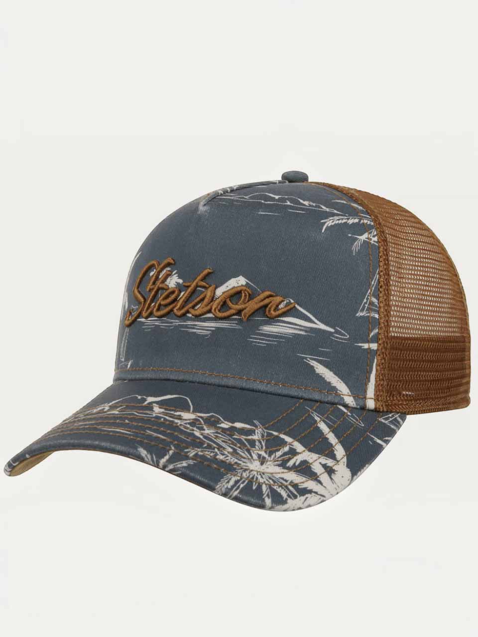 Stetson Minimal Aloha Print Trucker Cap
