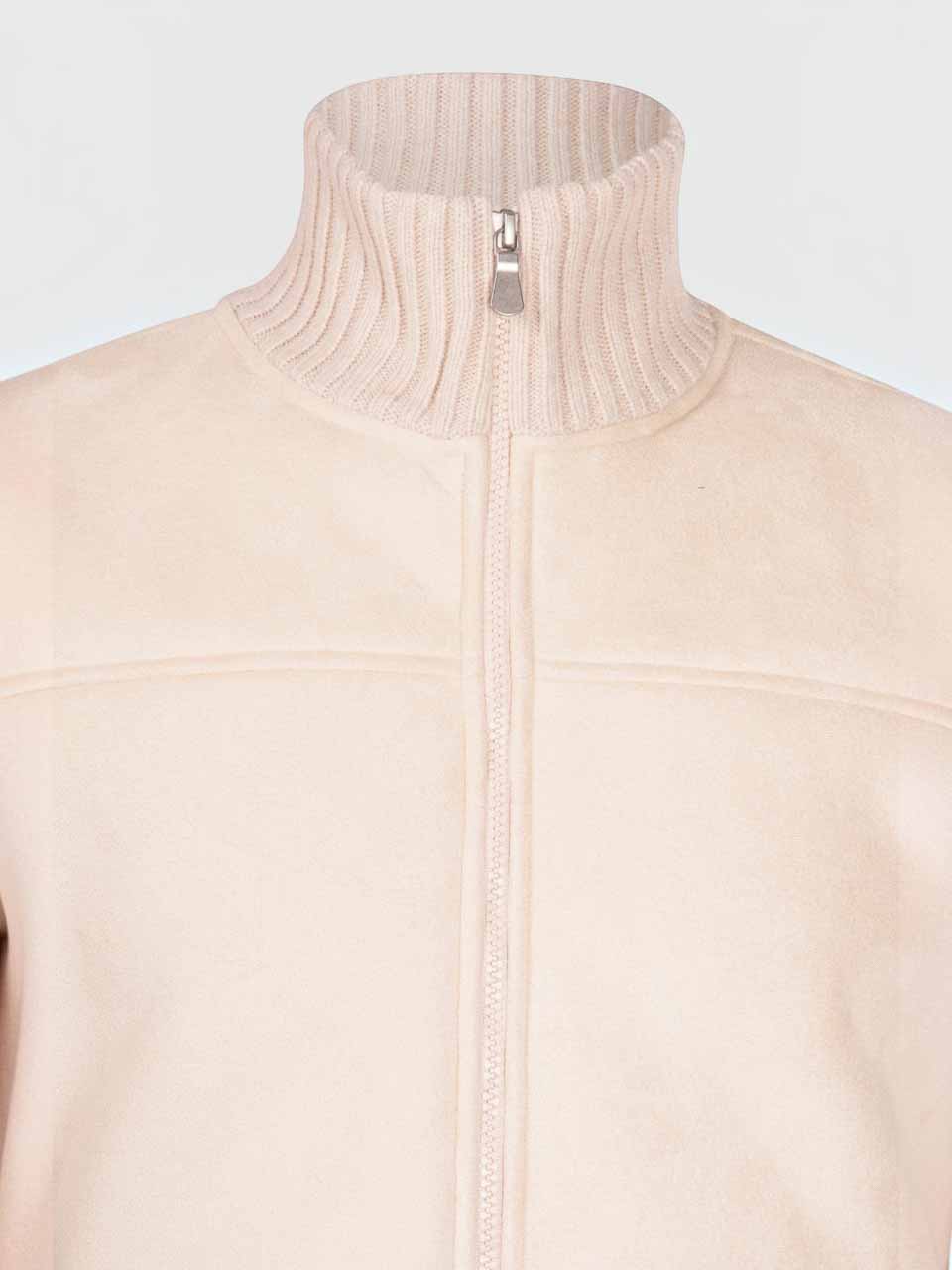 Gran sasso Knitted Hybrid Jacket Off White