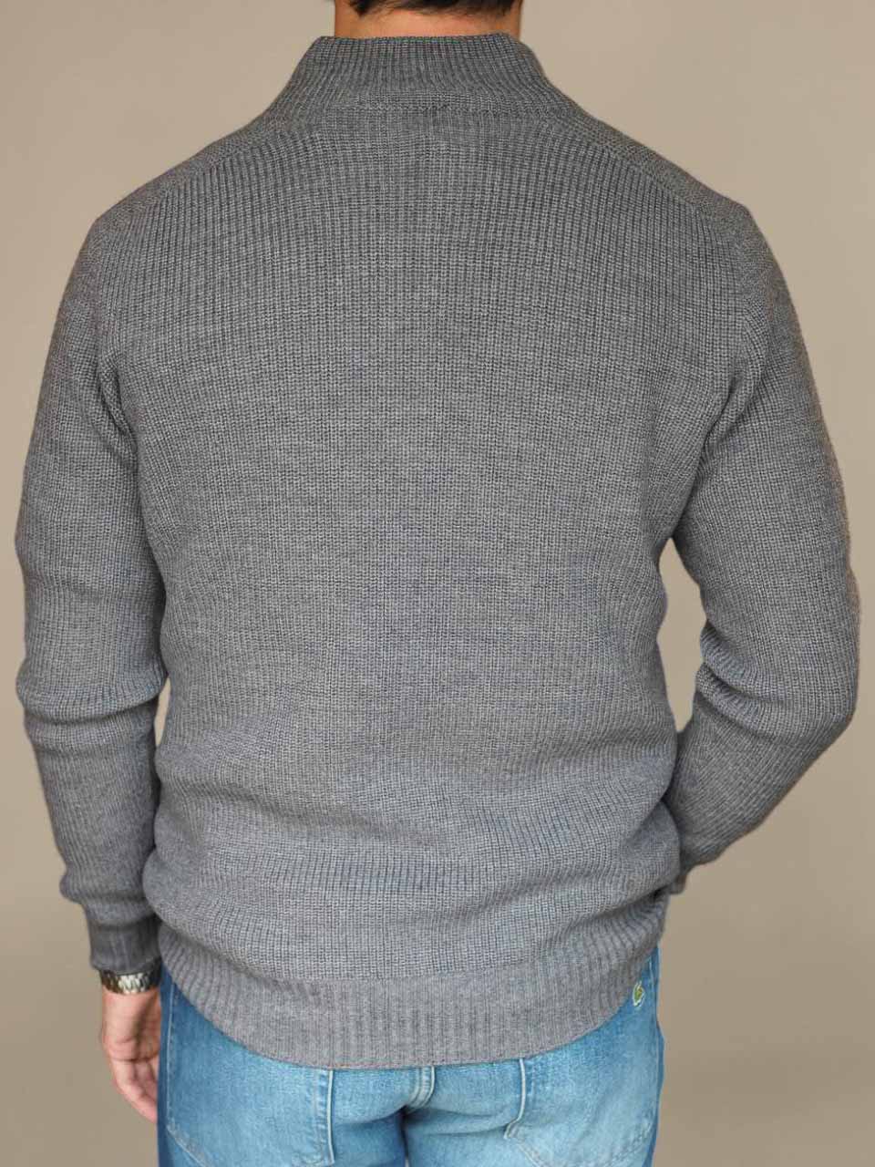 Gran Sasso Rainwool Half Zip Sweater Grey