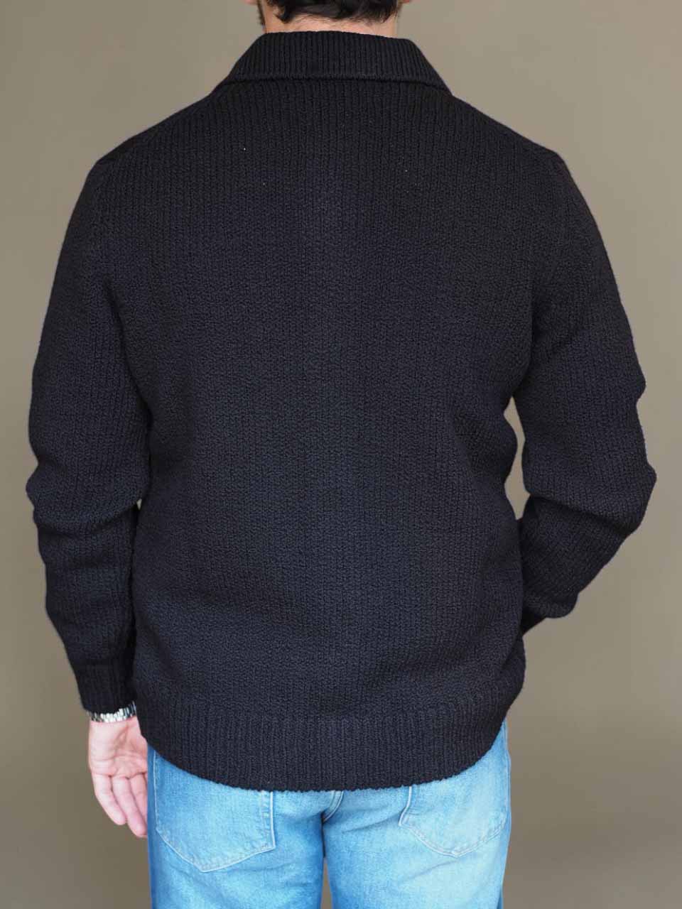 Gran Sasso Knitted Wool Cardigan Black