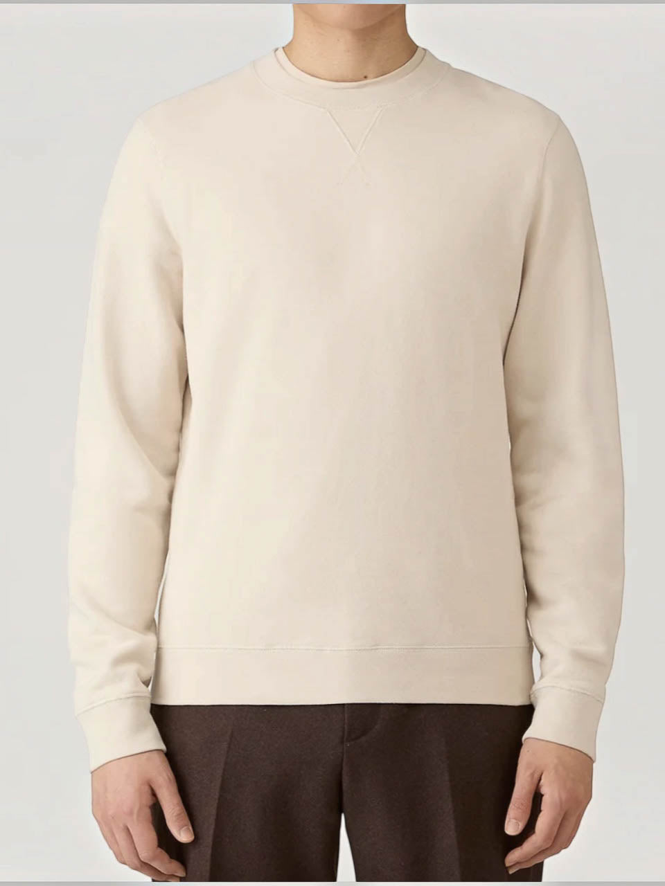 Sunspel Cotton Loopback Sweatshirt In Dark Green