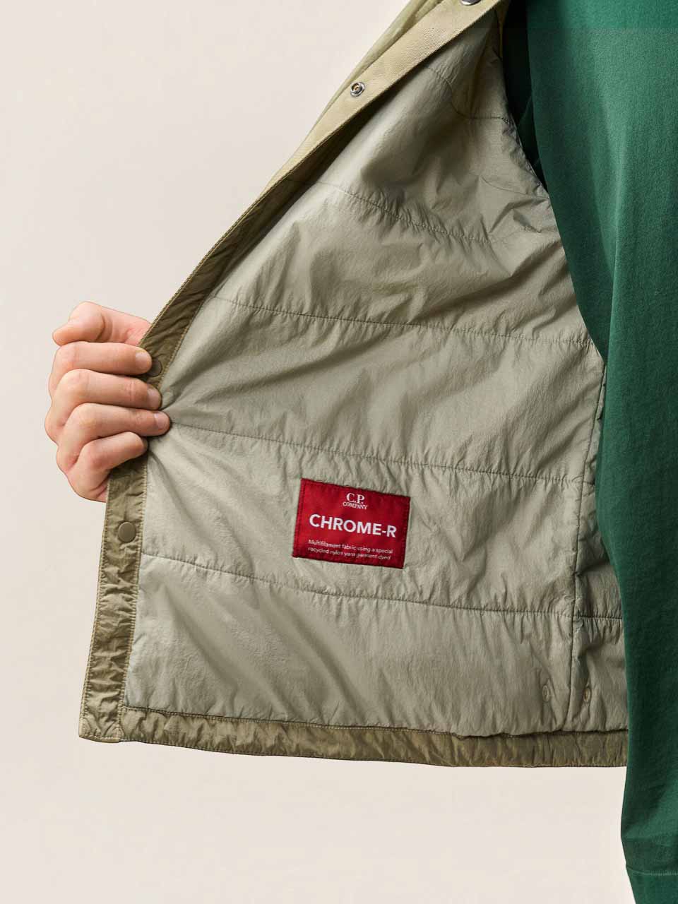 Chrome-R Lens Button Overshirt Ivy Green