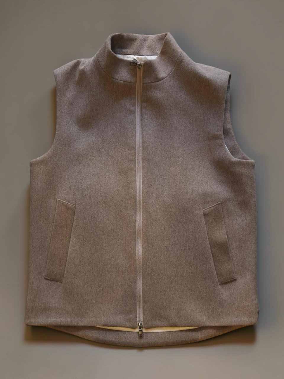 Studio 73 Loro Piana Wool Vest Beige
