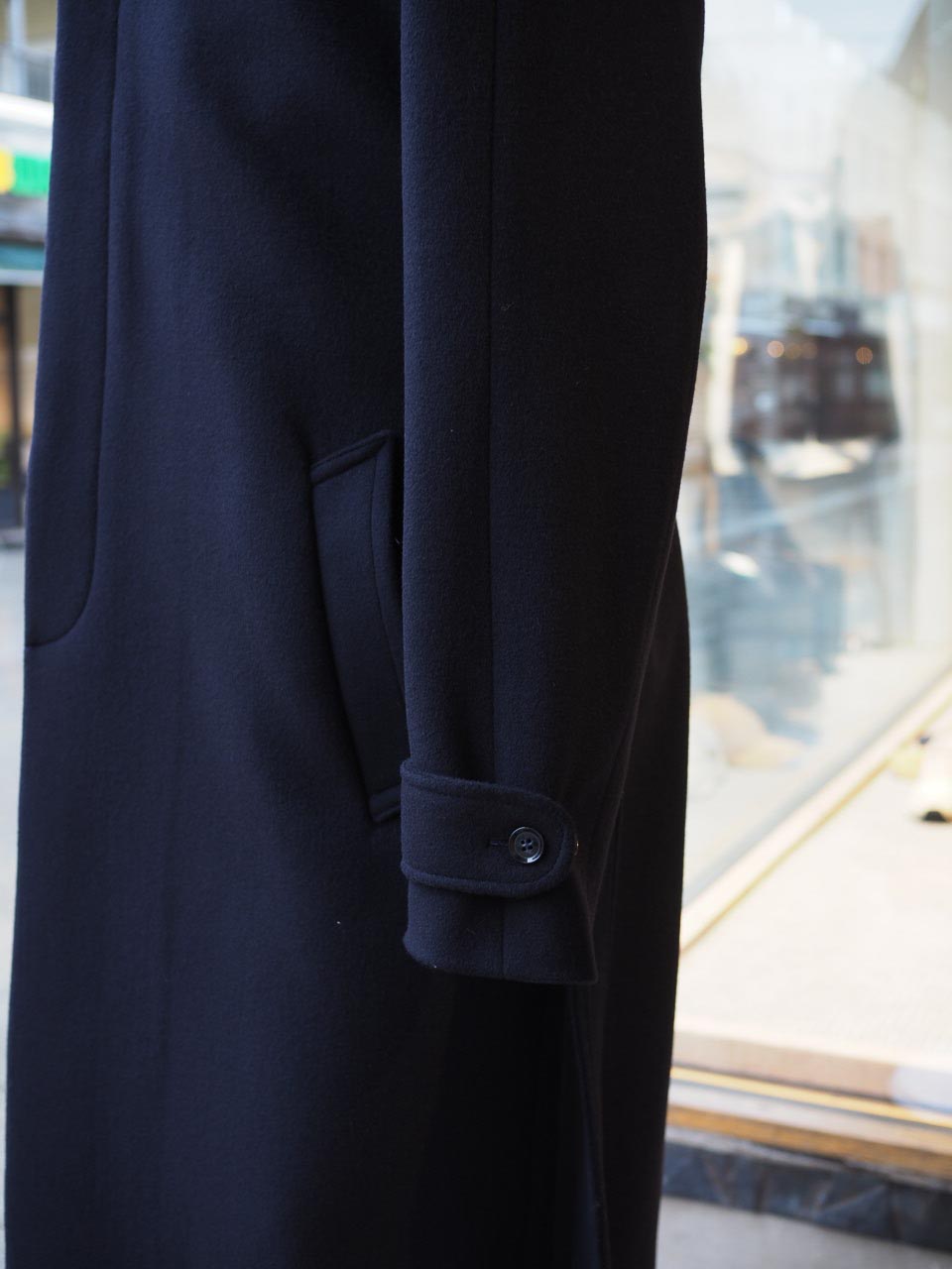 Studio 73 Wool Cashmere Raglan Coat Navy