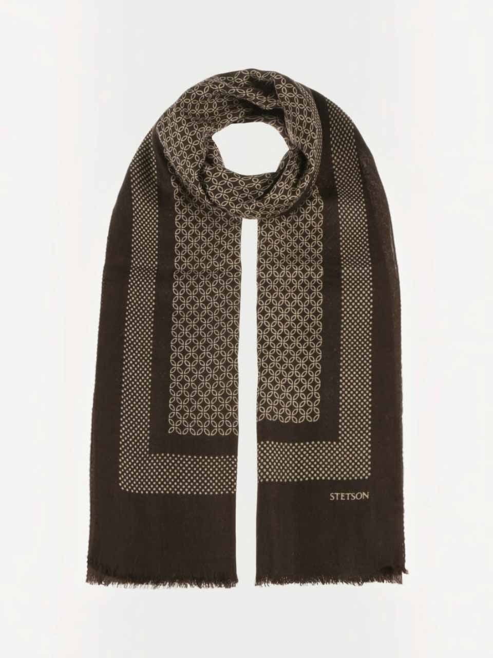 Stetson Faren Wool Scarf Brown