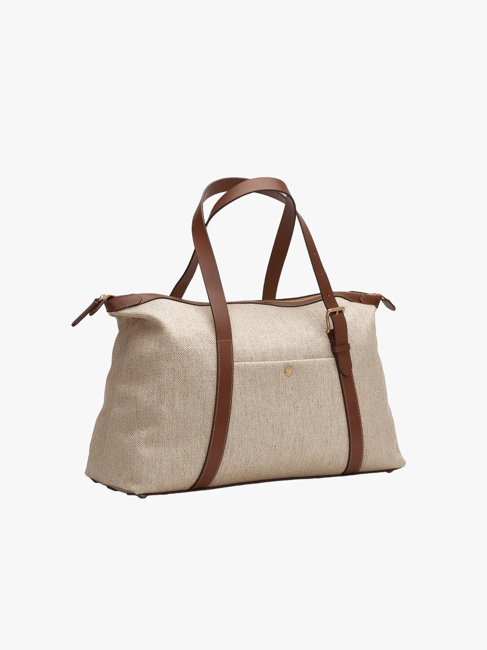 M/S Holdall Grand Herringbone/Cuoio