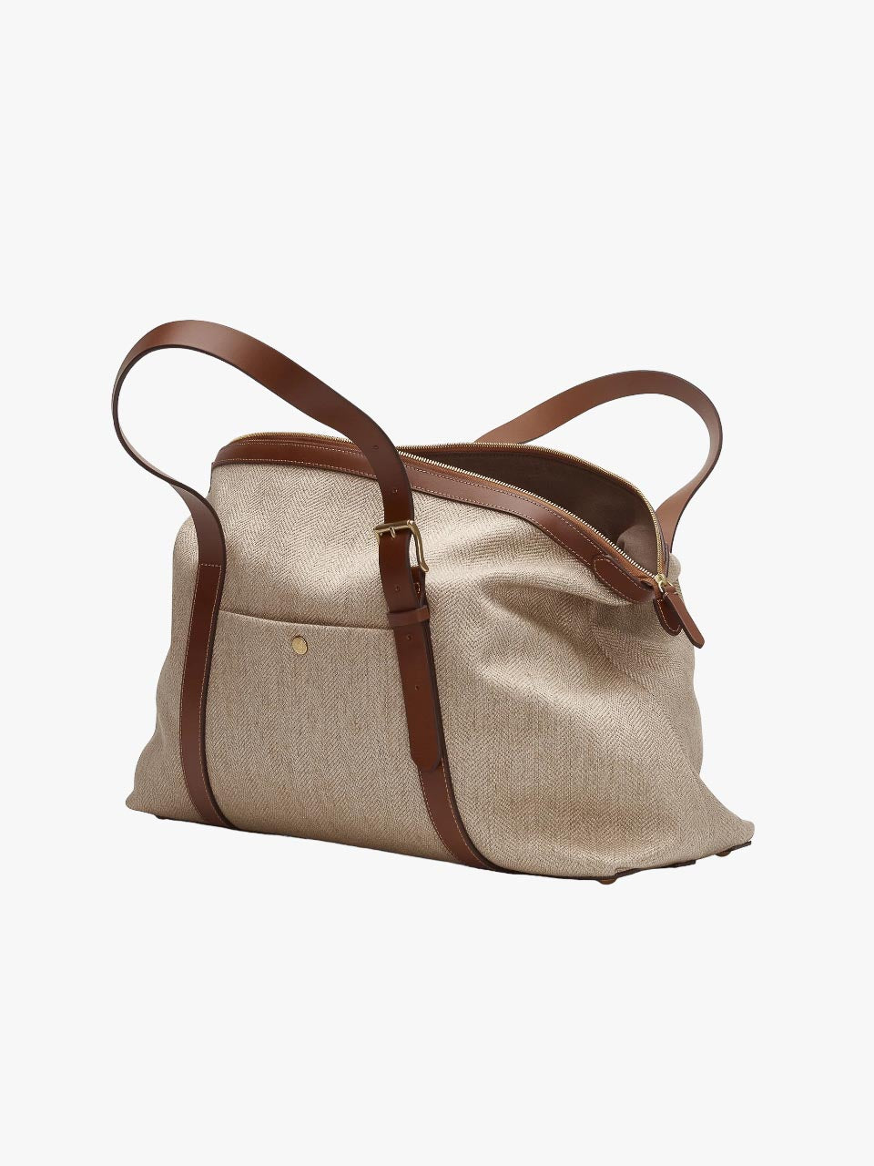 M/S Holdall Grand Herringbone/Cuoio