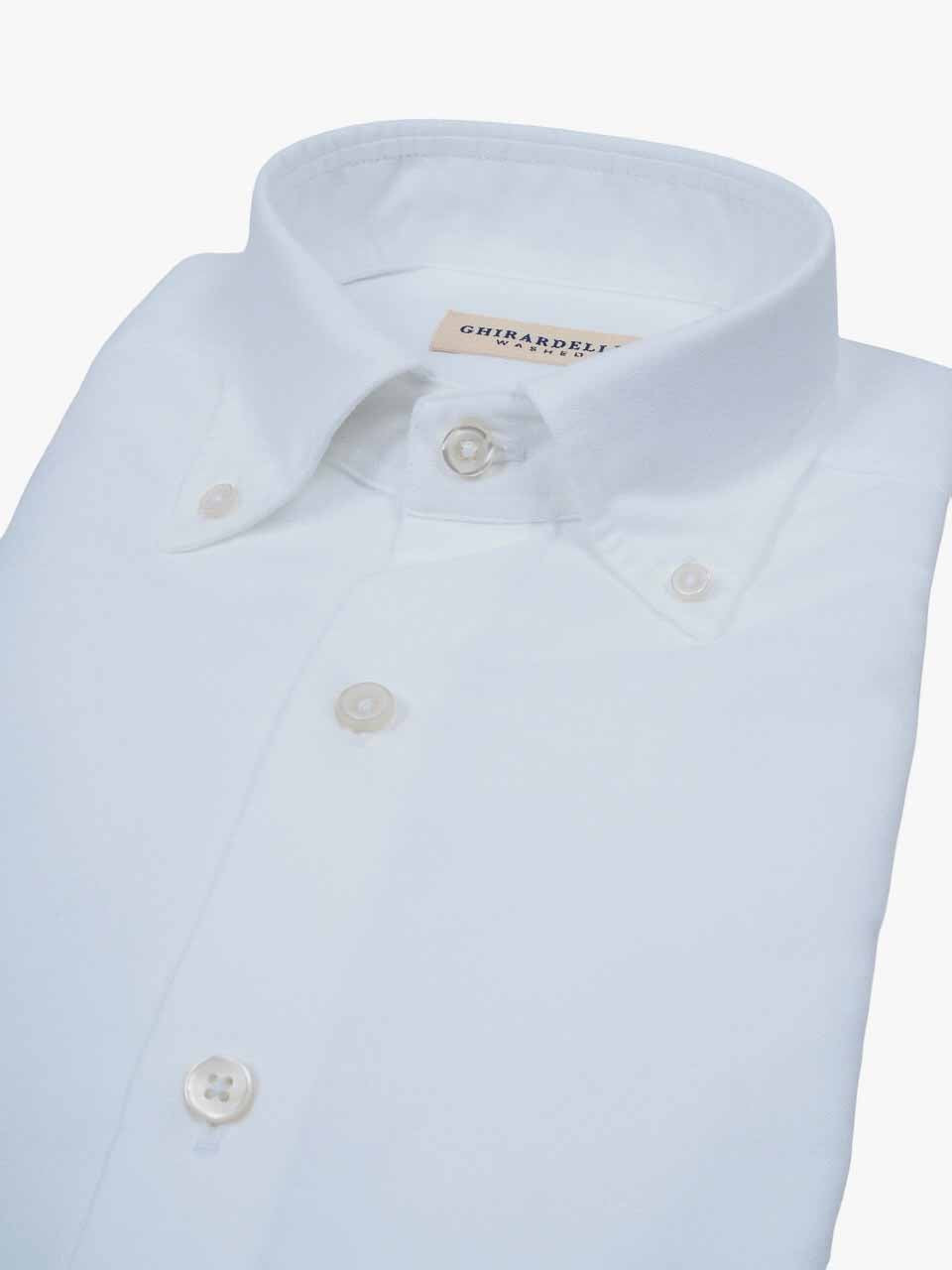 Ghirardelli 1911 Washed Oxford Button Down Shirt White