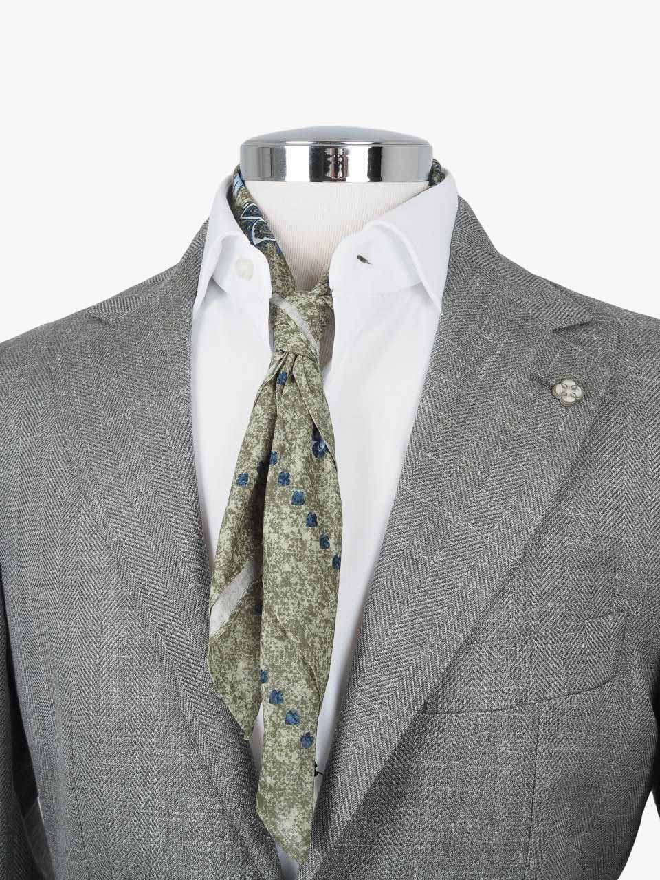Wool Silk Linen Jacket Green