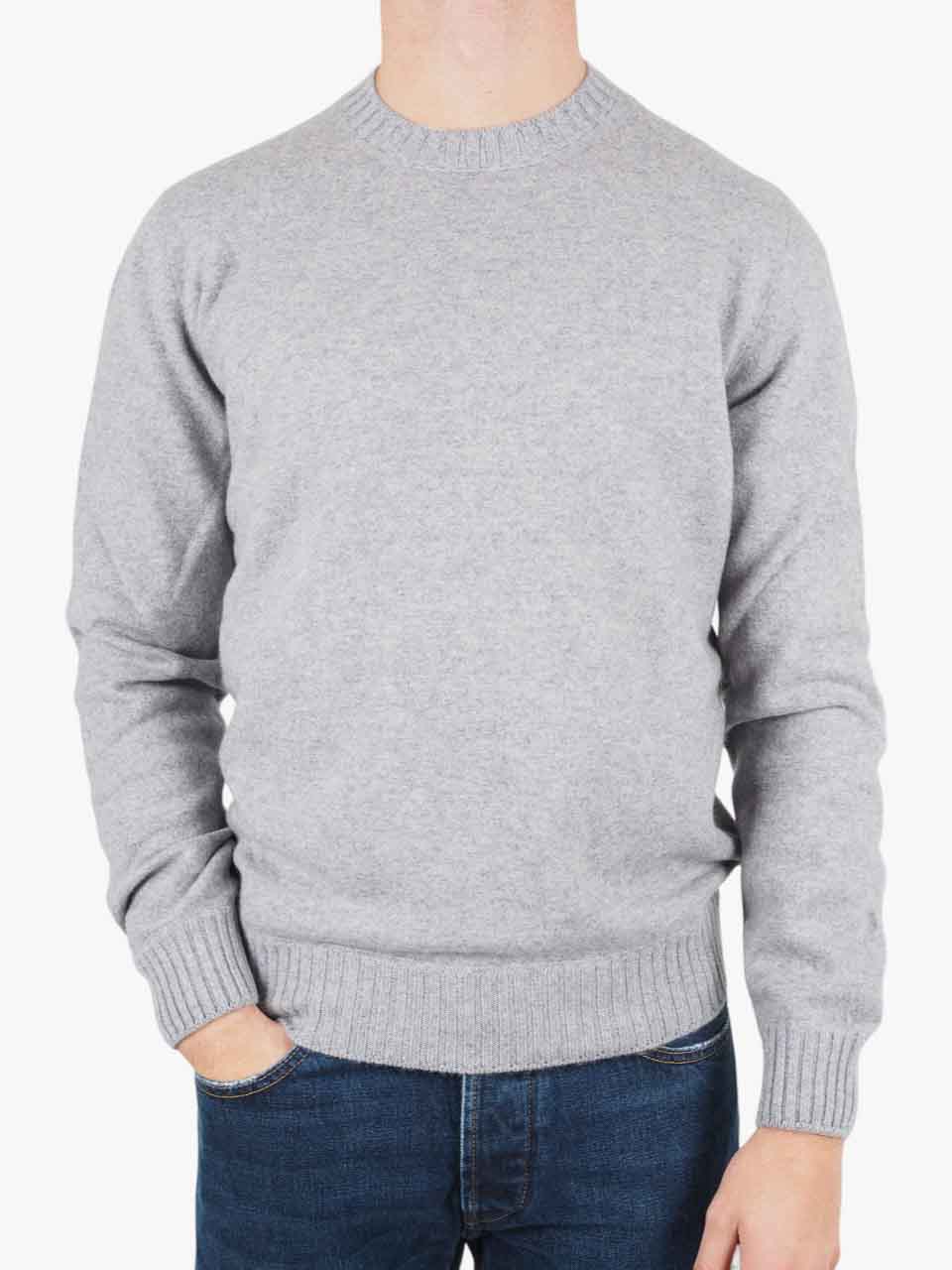 Felted Cashmere Sweater Grey