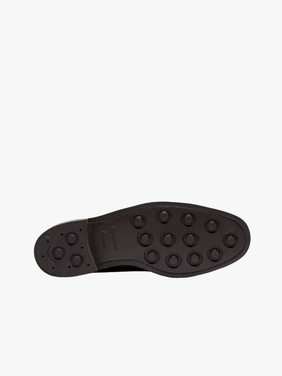 Sanders Calf Oxford Rubber Sole Brown