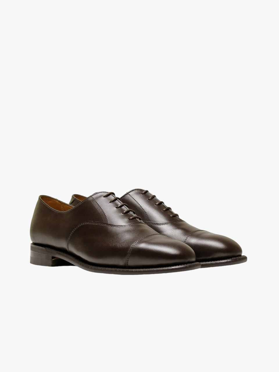 Sanders Calf Oxford Rubber Sole Brown