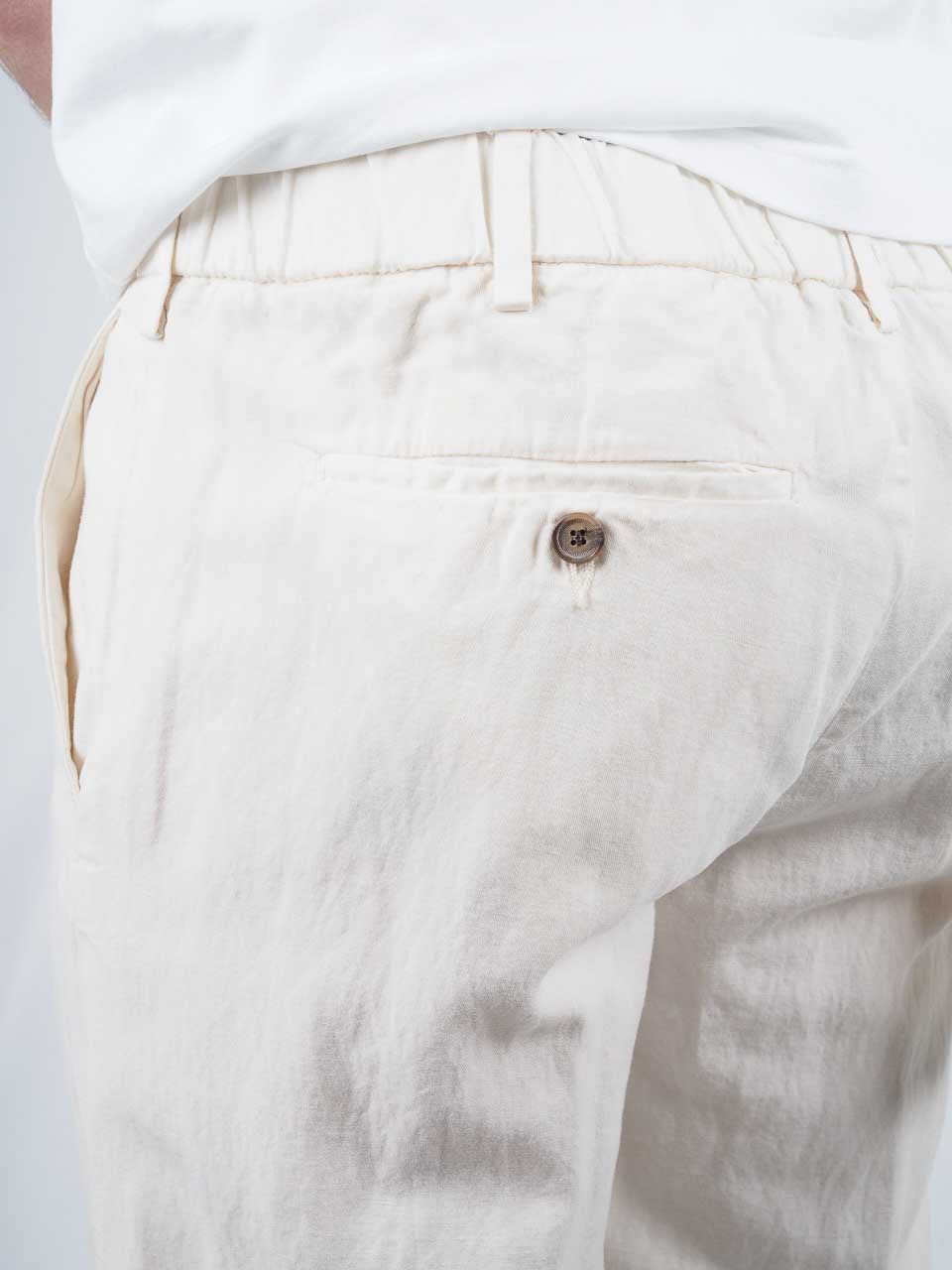 Lyocell Linen Trousers White