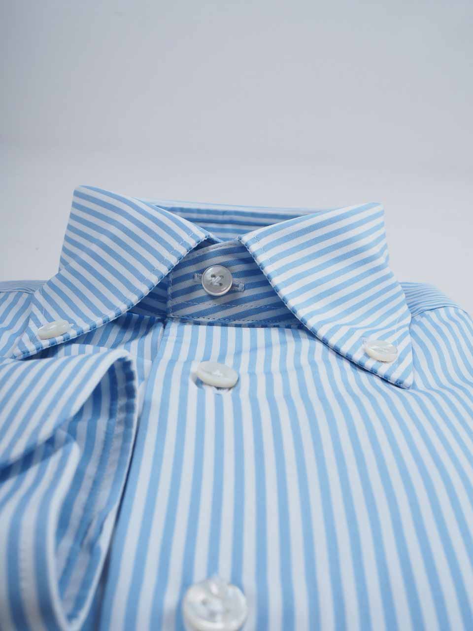 Barba Napoli Culto Button Down Striped Shirt Navy White