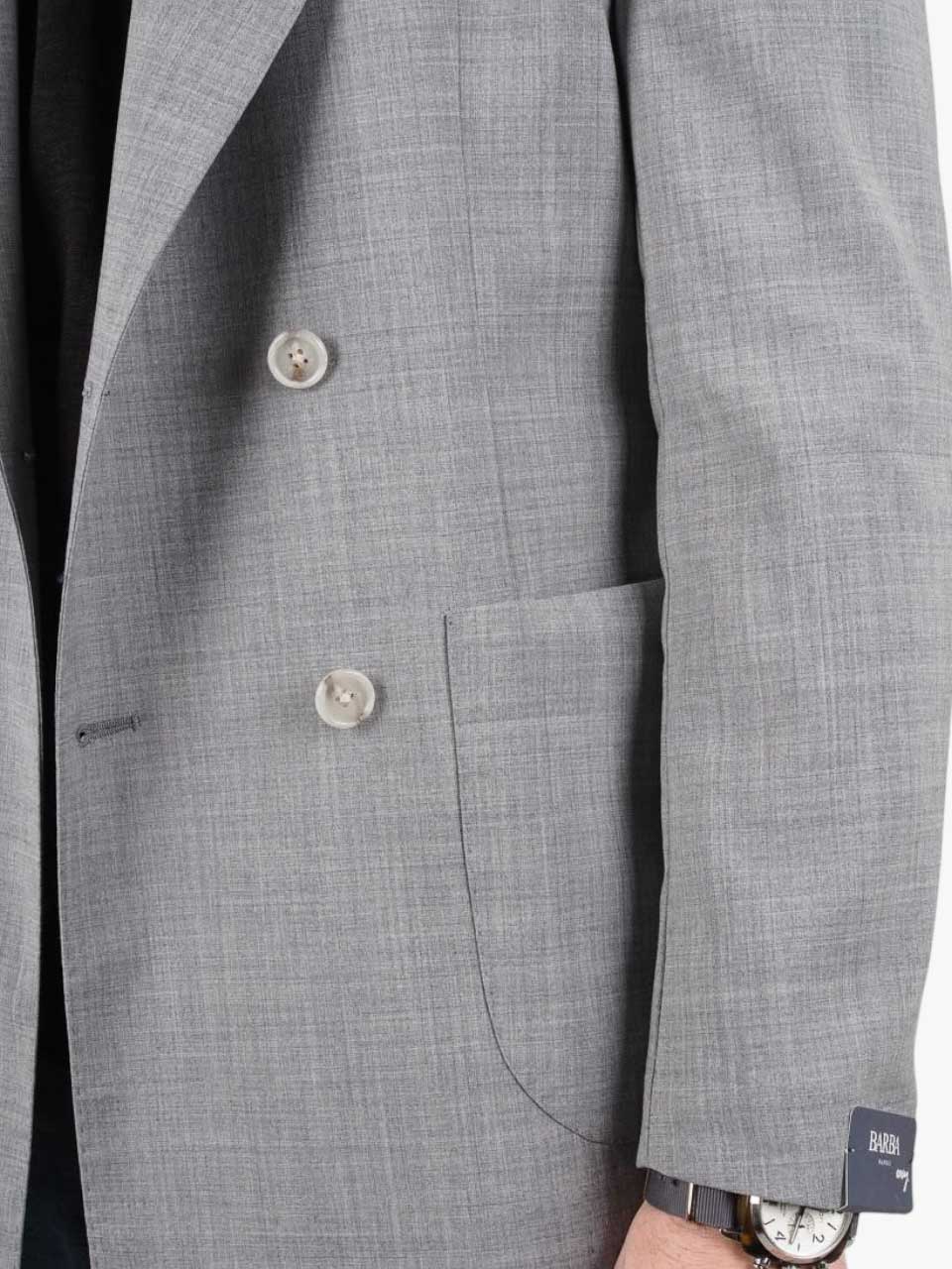 Barba Napoli Light Wool DB Jacket Grey