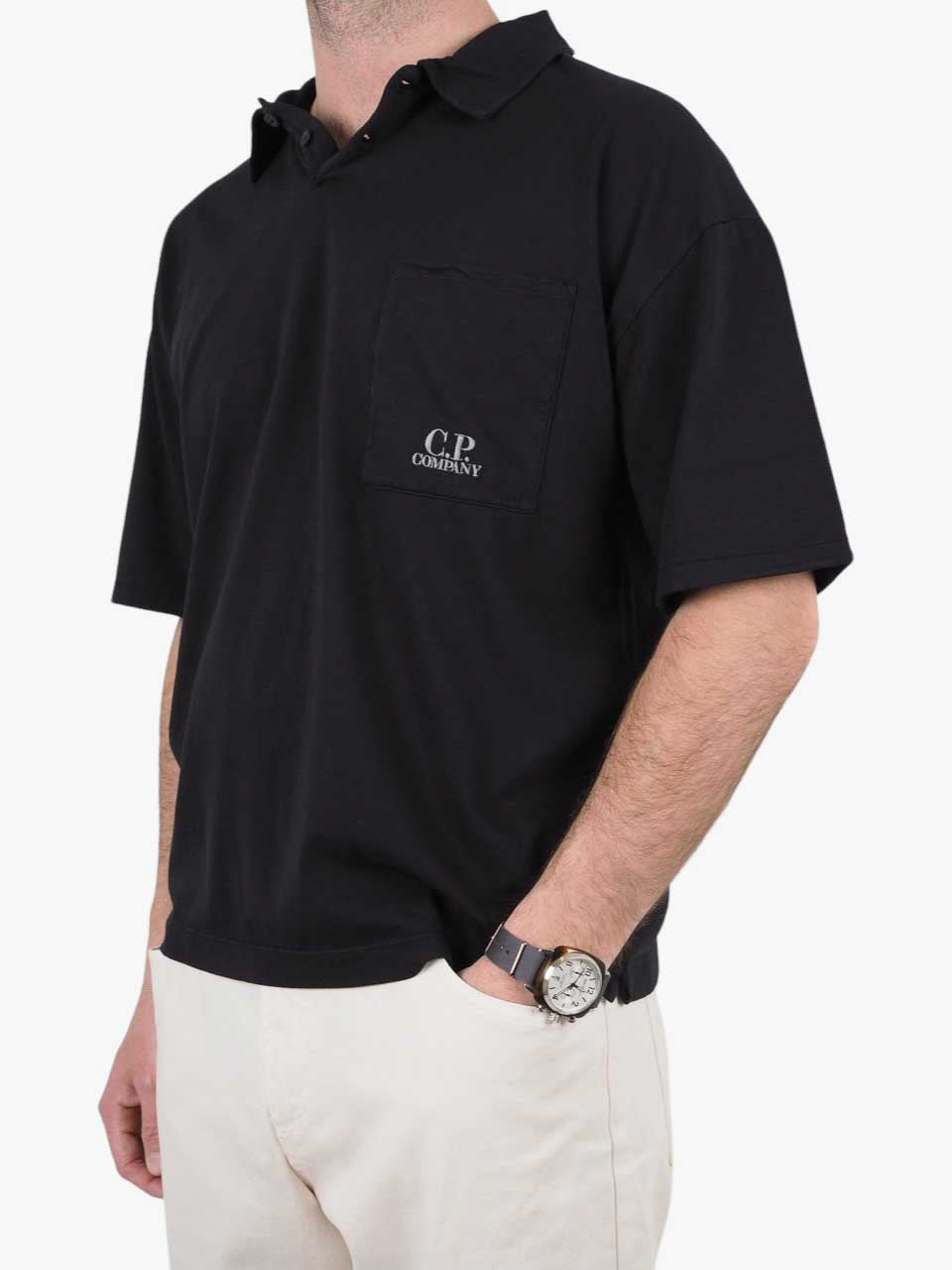 Short Sleeve 20/1 Jersey Polo Black