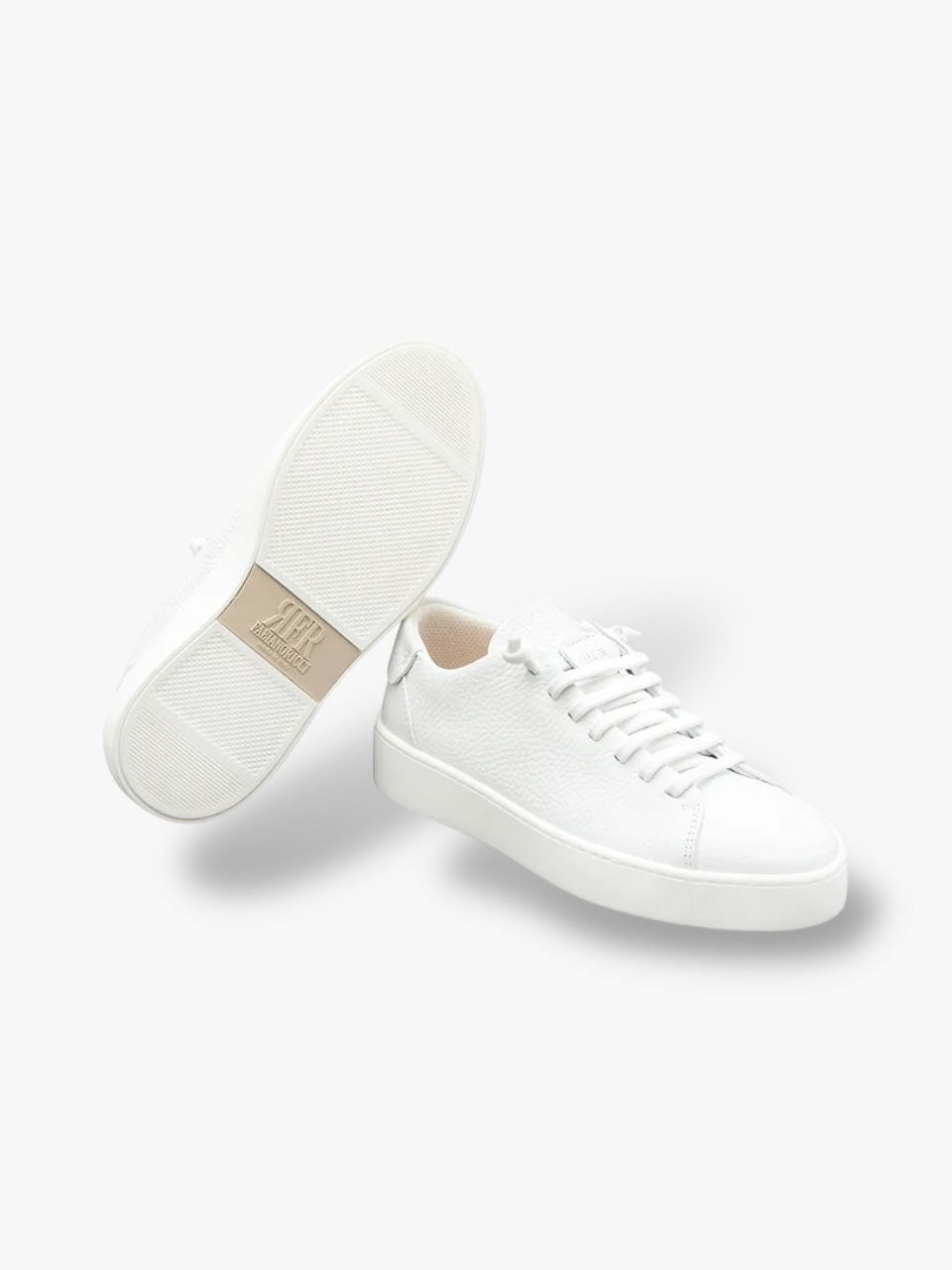 Grain Leather Sneakers Sole White